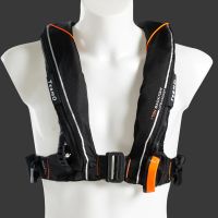 TeamO Coastal 170N BackTow Lifejacket - auto – Black with Orange Trim