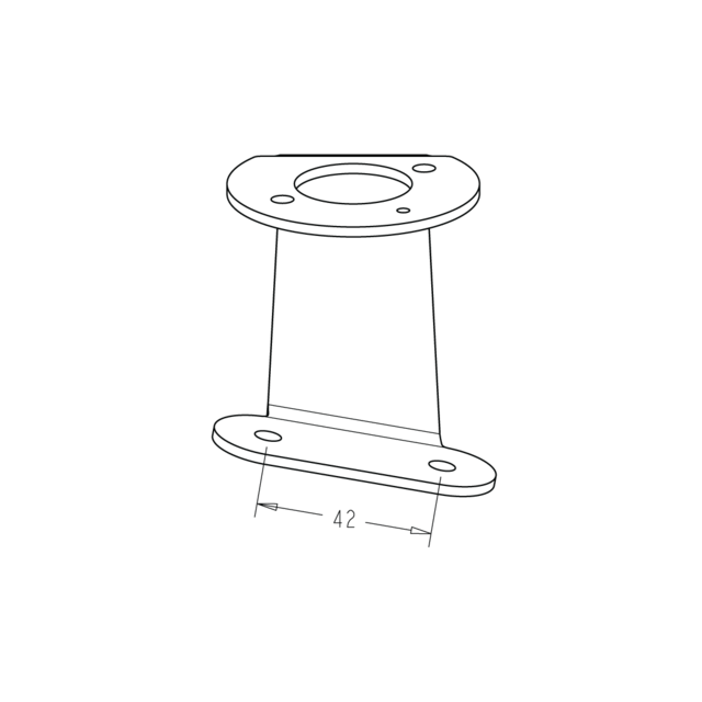 NORBY Lantern bracket 10dg. for horizontal mounting