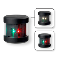 3-color LED Lantern with 2nm Visibility Range, Anchor Light, and Black Casing from Nordby Marine