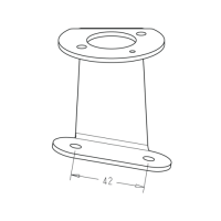 NORBY Lantern bracket 10dg. for horizontal mounting
